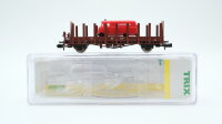 Minitrix N 15501-10 Rungenwagen, Ladung: 319 Feuerwehr...