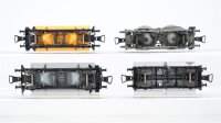 Unbekannt H0 Konvolut Behältertragewagen "Kohle", 2 Silowagen "Trevira, Heidelberg Zement", Silowagen DB/u.a. (abbruch/Fehlteile)