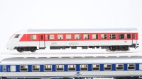 Märklin H0 Konvolut Steuerwagen 2.Kl. mit Fahrradabteil rot/grau, Abteilwagen 2.Kl blau/grau, Abteilwagen 2.Kl. "Köln Messe" beige/oceanblau DB (ungeprüft)