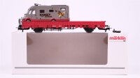 Märklin H0 48611 Niederbordwagen mit Hymer Wohnmobil...