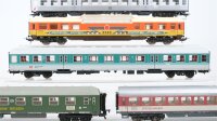 Lima H0 Konvolut Panoramawagen "Apfelpfeil", Personenwagen "Scharnow-Reisen" 2.Kl., Speisewagen, Personenwagen "Silberling" 2.Kl., Personenwagen 1./2.Kl. DB (Abbrüche)