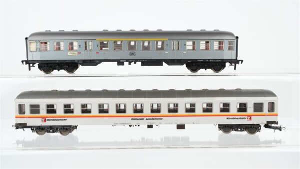 Fleischmann H0 Konvolut Abteilwagen "Rollende Landstraße", Abteilwagen "Silberling" 1./2.Kl. DB
