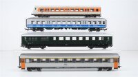 Märklin H0 Konvolut Personenwagen "Airport Express" 2.Kl., Steuerwagen 2.Kl. beleuchtet, Abteilwagen 1.Kl., Gesellschaftswagen 2.Kl. DB/ÖBB/SNCF (ungetestet)