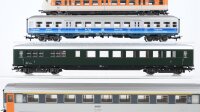 Märklin H0 Konvolut Personenwagen "Airport Express" 2.Kl., Steuerwagen 2.Kl. beleuchtet, Abteilwagen 1.Kl., Gesellschaftswagen 2.Kl. DB/ÖBB/SNCF (ungetestet)