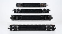 Märklin H0 Konvolut Personenwagen "Airport Express" 2.Kl., Steuerwagen 2.Kl. beleuchtet, Abteilwagen 1.Kl., Gesellschaftswagen 2.Kl. DB/ÖBB/SNCF (ungetestet)