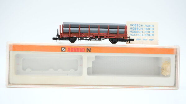 Arnold N 4473 Rungenwagen, Ladung: 3 Röhren Hoesch Kbs 442 DB