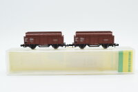 Minitrix N 13249 Stahlwarenwagen Set 2 tlg....