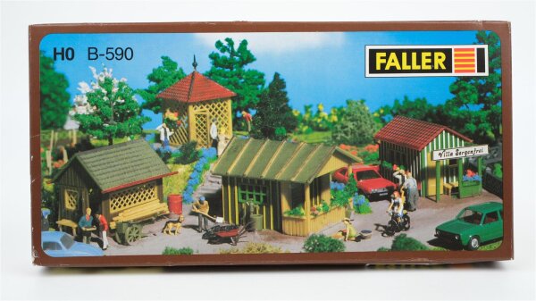 Faller H0 B-590 Schrebergartenhäuschen (in OVP braun)