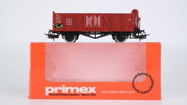 Primex H0 4547 Offener Güterwagen mit Bremserhaus Ommru 33 der DB EUROP-Wagen