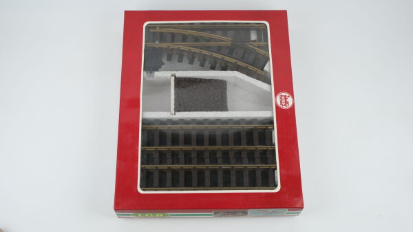 LGB G 19901 Gleisset 6 Gerade, Weiche, Bogen, Prellbock