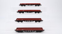 Märklin H0 Konvolut 4 Niederbordwagen braun DB