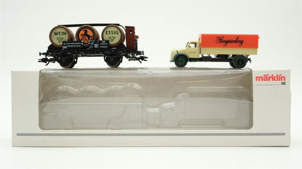 Märklin H0 48008 Weinfasswagen mit Bremserhaus und LKW (Museumswagen 2008)
