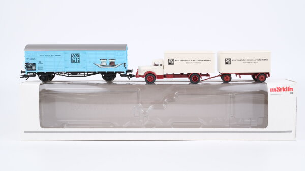 Märklin H0 48110 Museumswagen 2010  WMF mit LKW Krupp-Mustang & Anhänger
