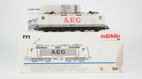 Märklin H0 3441 E-Lok BR 143 001-6 DR Wechselstrom Delta Digital (vermutlich verharzt)