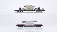 Roco u.a. N Konvolut Tiefladewagen mit Trafo...