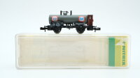 Minitrix N 13620 Kesselwagen mit Bremserhaus...