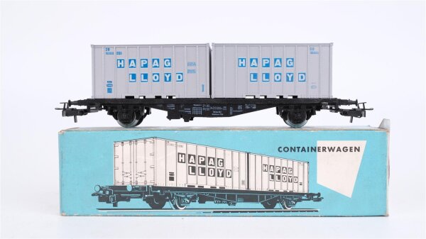 Märklin H0 4659 Behälter-Tragwagen (Containerwagen, Hapag Lloyd)  Typ Berlin  Lgjs 598 der DB