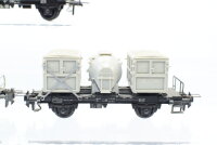 Trix H0 Konvolut Silowagen Behältertragwagen "Von Haus zu Haus" DB u.a. (Abbrüche)