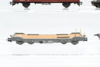 Liliput H0 Konvolut Schienenreinigungswagen "Gasolin" Selbstentladewagen "Hartsteinwerk Kitzbühel" Schwerlastwagen gedeckter Güterwagen ÖBB