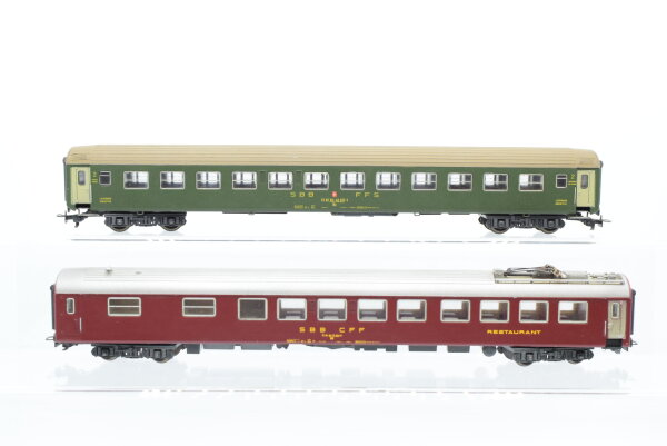 Liliput H0 Konvolut Speisewagen Abteilwagen 2. Kl. SBB