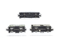 Märklin H0 Konvolut Klappdachwagen "Albrecht Braun Lonsee" gedeckter Güterwagen Güterzugbegleitwagen DB u.a. (teilweise patiniert)