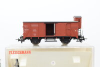 Fleischmann H0 Konvolut Tiefladewagen Säurefasswagen "Staub u. Co." gedeckte Güterwagen "Fischtransportwagen" DR