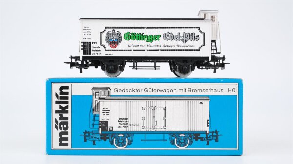 Märklin H0 4680 Kühlwagen mit Bremserhaus "Göttinger Edel-Pils" Deutsche Reichsbahn (DDR)