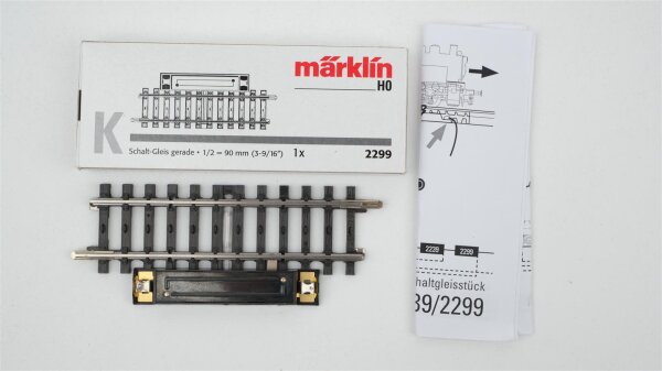 Märklin H0 2299 K-Gleis Schalt-Gleis gerade (1/2) 90 mm (3-9/16") OVP