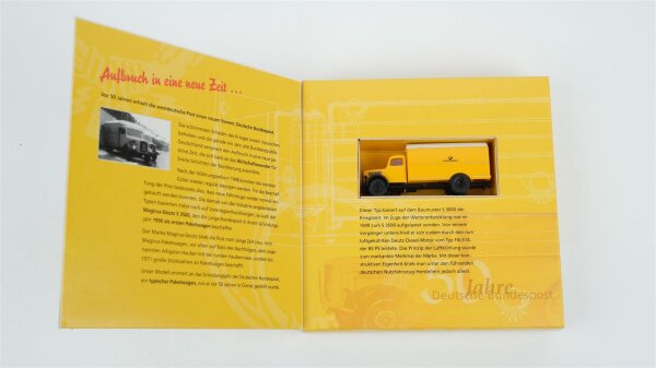 Brekina H0 50 Jahre Deutsche Bundespost, Der erste Paketwagen Magirus-Deutz S 3500, 1:87