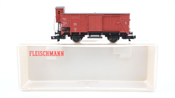 Fleischmann N 8365 Gedeckter Güterwagen mit Bremserhaus G 10 DRG
