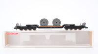 Fleischmann N 8299 Tiefladewagen mit 2 Kabelrollen SSt...