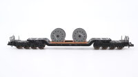 Fleischmann N 8299 Tiefladewagen mit 2 Kabelrollen SSt 34a DB