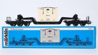 Märklin H0 4618 Tiefladewagen mit Übersee-Kiste...