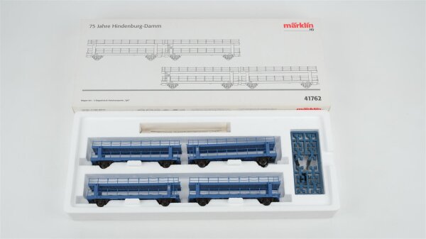 Märklin H0 41762 Set 4 Stück Doppelstock Autotransporter 75 Jahre Hindenburg-Damm