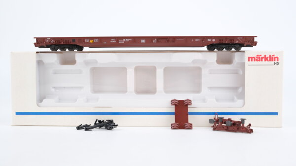 Märklin H0 4740 Niederflurwagen für Lkw-Transport  Saadkms 690 der DB