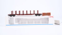 Märklin H0 4766 Rungenwagen mit Baustahlmatten  Snps...