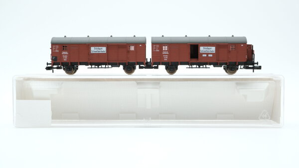 Fleischmann N 8306K Güterwagen gedeckt mit Bremserhaus "Stückgut Schnellverkehr" DR