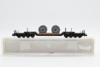 Fleischmann N 8299 Tiefladewagen mit 2 Kabelrollen SSt...