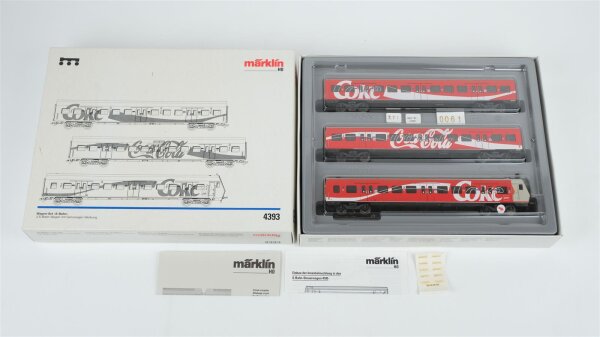 Märklin H0 4393 Wagen-Set S-Bahn "Coca Cola" der DB Wechselstrom