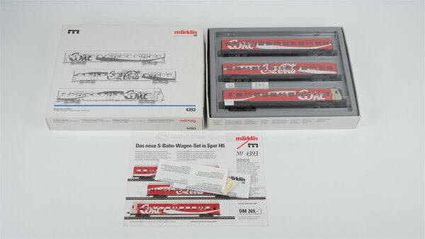 Märklin H0 4393 Wagen-Set S-Bahn "Coca Cola" der DB Wechselstrom