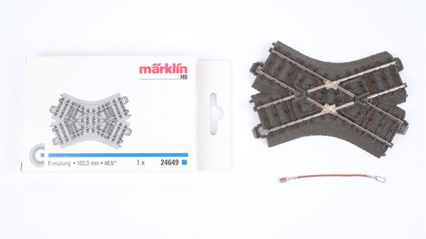 Märklin H0 24649 Kreuzung 103,3 mm 48,6° (in OVP weiß-blau)