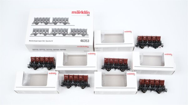 Märklin H0 46353 Muldenkippwagen-Set DB (eine Achse los hält nicht)