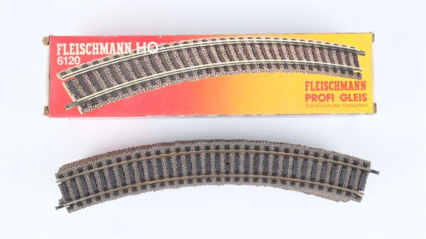 Fleischmann H0 6120 Profi Gleis gebogen Radius 1 Inhalt 10 Stück (in OVP gelb-rot)