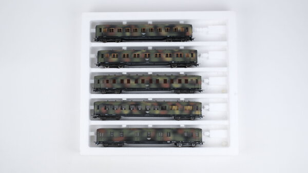 Liliput H0 837 Militär Personenwagen Set Tarnung DRG