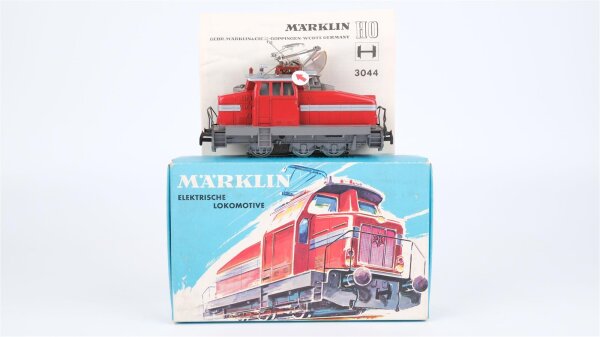 Märklin H0 3044 E-Lok Rangierlok DHG 500 rot silber Wechselstrom (Pantograph beschädigt)