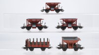 Märklin H0 Konvolut Talbot Trichterwagen Rungenwagen...