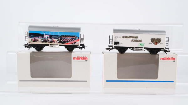 Märklin H0 Konvolut Kühlwagen "Schussenrieder Schweriner Schloss Pils" DB u.a.