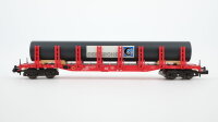 Minitrix N 15265-18 Rungenwagen mit Rohr...