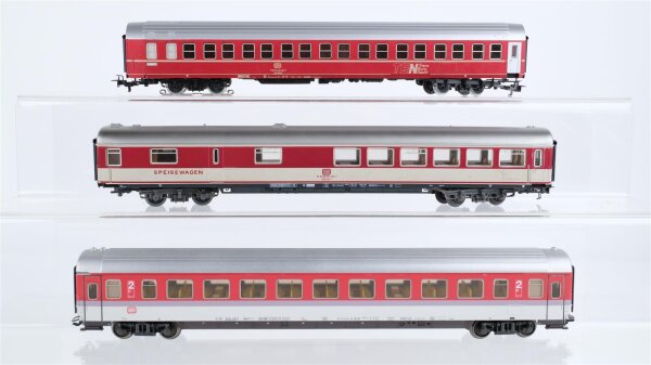 Märklin H0 Konvolut Reisezugwagen 2. Kl. Speisewagen Schlafwagen "TEN" DB (Kupplung fehlt)