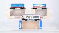 Roco H0 Konvolut Containertragwagen gedeckter...